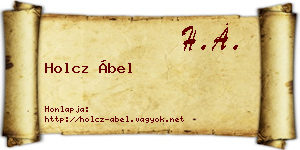 Holcz Ábel névjegykártya
