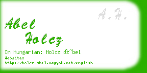 abel holcz business card